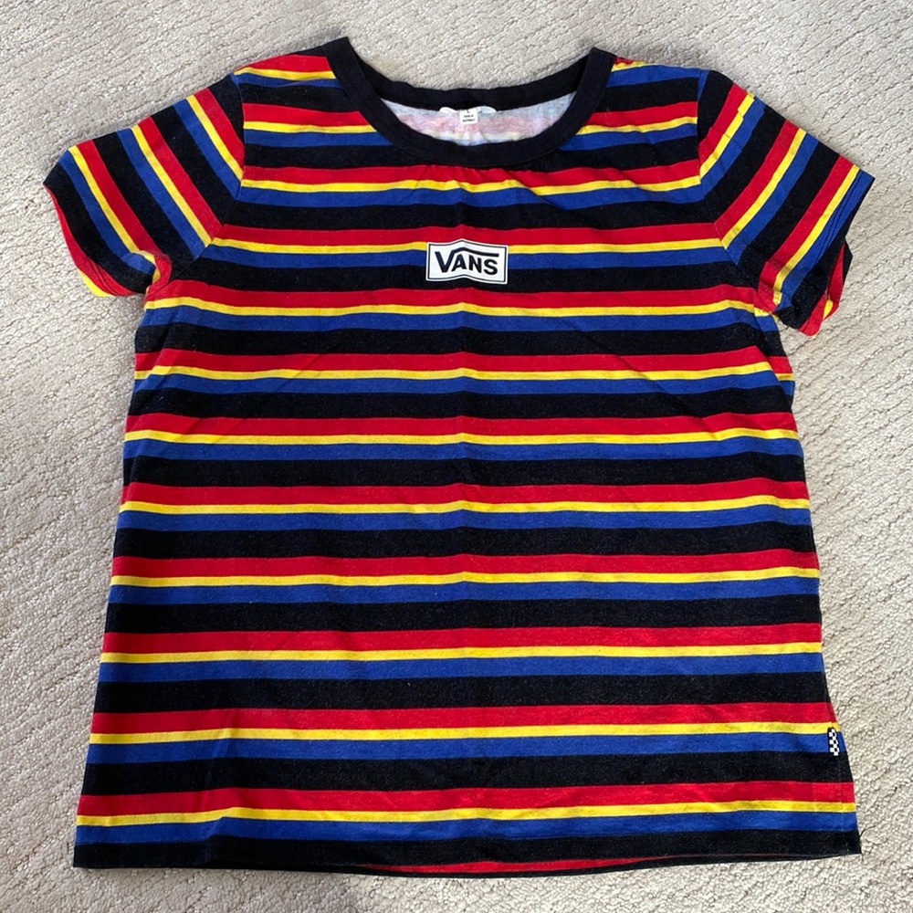 Women’s size large vans, short sleeve tee